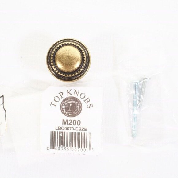 Top Knobs Tuscany Contessa M200 German Bronze Round Pull1-1/4” x 1-1/4" - Picture 4 of 4